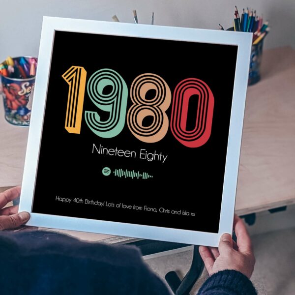 Personalised Special Year Spotify Print with Framing Option