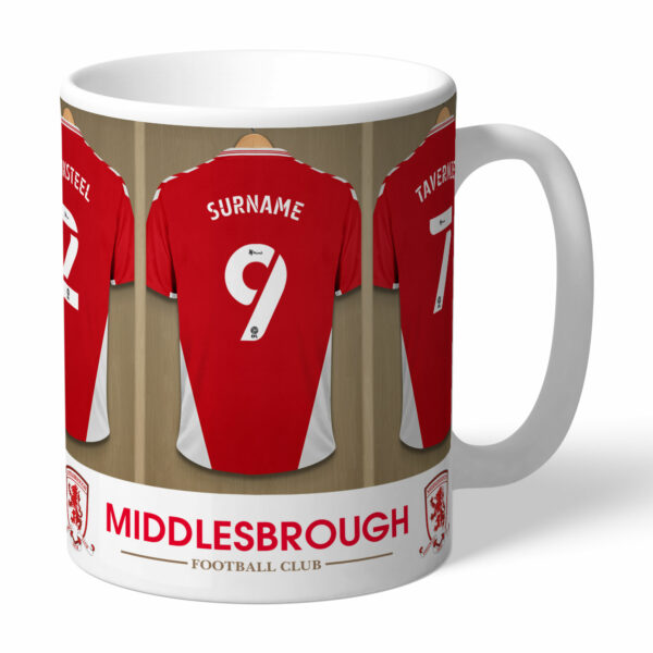 Personalised Middlesbrough FC Dressing Room Mug