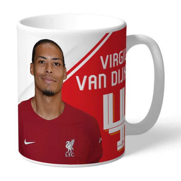 Personalised Liverpool FC Van Dijk Autograph Mug