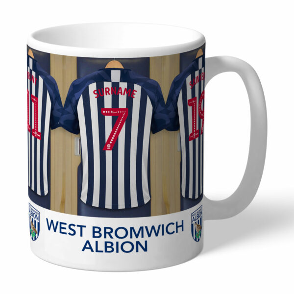 Personalised West Bromwich Albion FC Dressing Room Mug