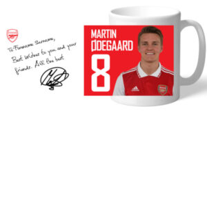 Personalised Arsenal FC Ben White Autograph Mug