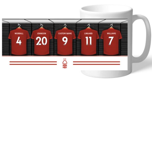 Personalised Nottingham Forest FC Dressing Room Mug