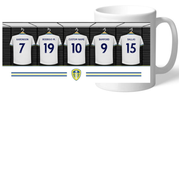 Personalised Leeds United FC Dressing Room Mug