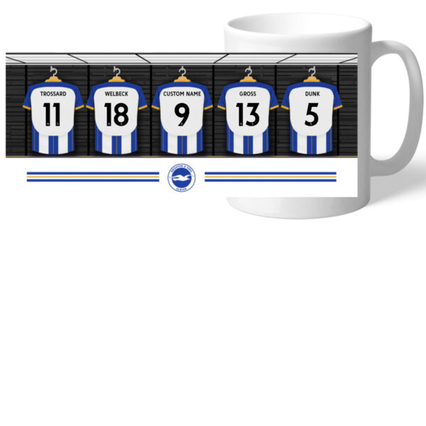 Personalised Brighton & Hove Albion FC Dressing Room Mug