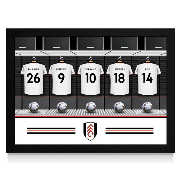 Personalised Fulham FC Dressing Room Framed Print