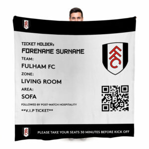 Personalised Swansea City AFC Ticket Fleece Blanket