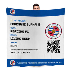 Personalised Reading FC Ticket Fleece Blanket