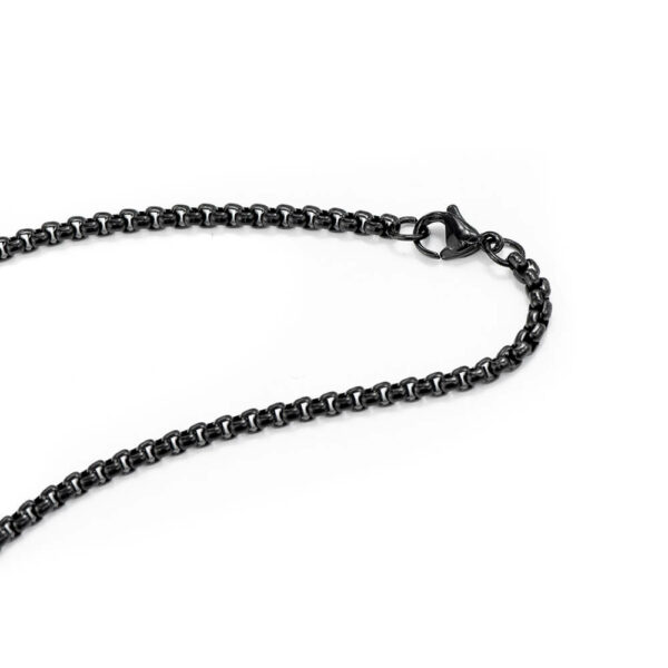 Personalised Men’s Black Steel Dog Tag Necklace