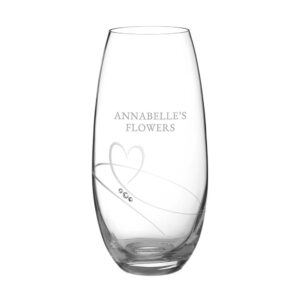Personalised Romantic Diamante Barrel Vase