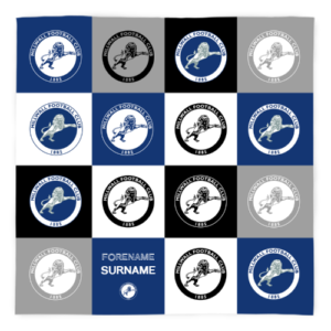 Personalised Millwall Chequered Fleece Blanket