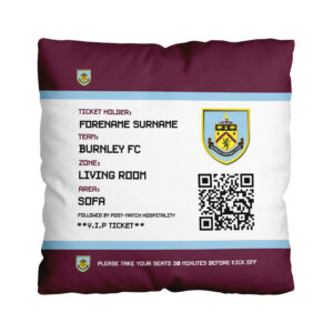 Personalised Burnley FC Ticket Cushion