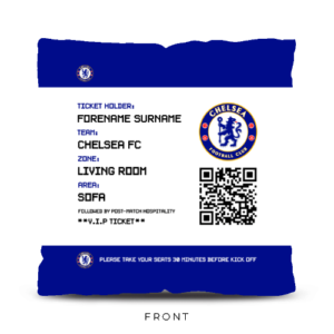 Personalised Chelsea FC Ticket Cushion
