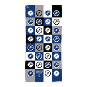 Personalised Millwall Chequered Golf Towel