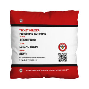 Personalised Brentford FC Ticket Cushion