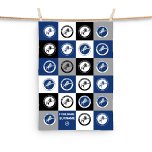 Personalised Millwall Chequered Tea Towel