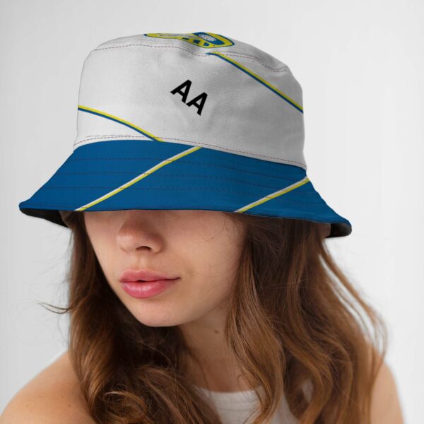 Personalised Leeds United Initial Bucket Hat