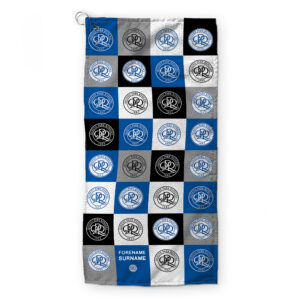 Personalised Queens Park Rangers FC Chequered Golf Towel