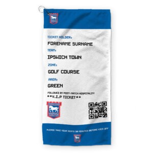 Personalised Ipswich Town Ticket Golf Towel