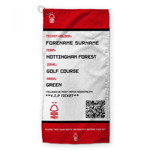 Personalised Nottingham Forest FC Ticket Golf Towel