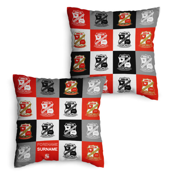 Personalised Swindon Town Chequered 18″ Cushion