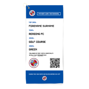 Personalised Reading FC Ticket Golf Towel