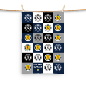Personalised Leicester City Chequered Tea Towel