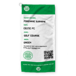 Personalised Celtic FC Ticket Golf Towel