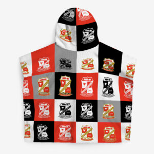 Personalised Swindon Town Chequered Kids’ Hooded Towel