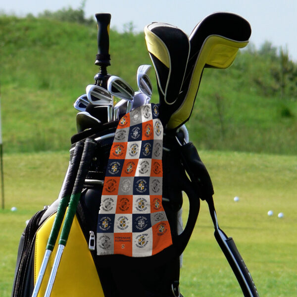 Personalised Luton Town Chequered Golf Towel