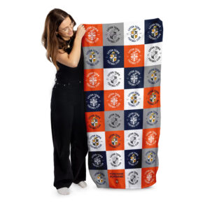 Personalised Luton Town Chequered Beach Towel