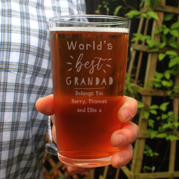 Personalised World’s Best Pint Glass