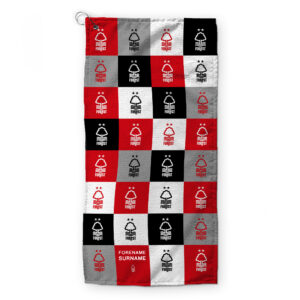 Personalised Nottingham Forest FC Chequered Golf Towel