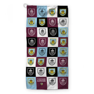 Personalised Burnley Chequered Golf Towel