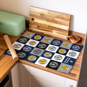 Personalised Leicester City Chequered Tea Towel