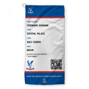 Personalised Crystal Palace FC Ticket Golf Towel