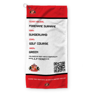 Personalised Sunderland AFC Ticket Golf Towel