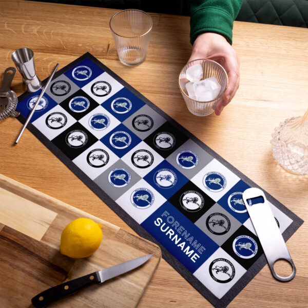Personalised Millwall Chequered Bar Runner