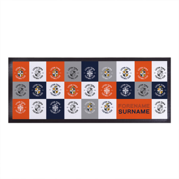 Personalised Luton Town Chequered Bar Runner