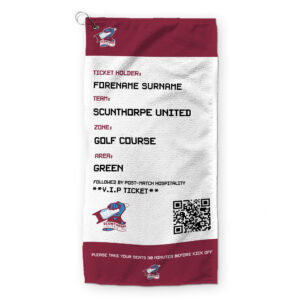 Personalised Scunthorpe United Ticket Golf Towel