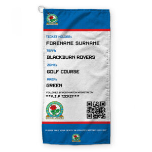 Personalised Blackburn Rovers Ticket Golf Towel