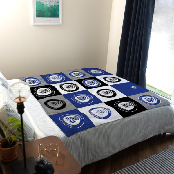 Personalised Rochdale Chequered Fleece Blanket