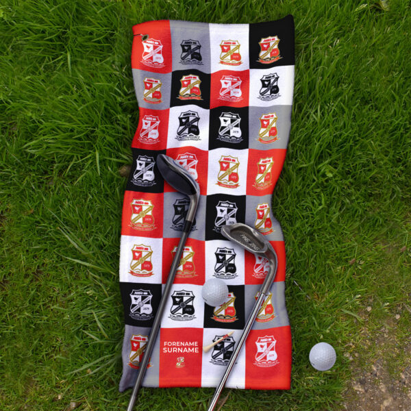 Personalised Swindon Town Chequered Golf Towel
