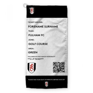 Personalised Fulham FC Ticket Golf Towel