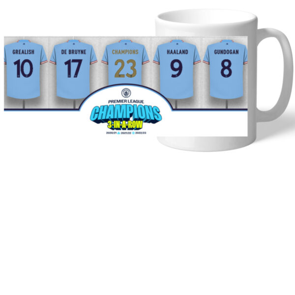 Personalised Manchester City FC Champions 2023 Dressing Room Mug
