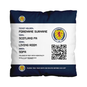 Personalised Scotland Football Ticket 18″ Cushion
