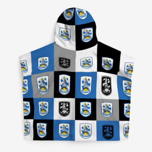 Personalised Huddersfield Town Chequered Kids’ Hooded Towel