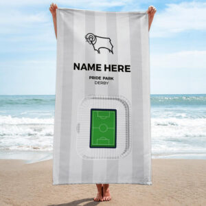 Personalised Brighton & Hove Albion Chequered Beach Towel