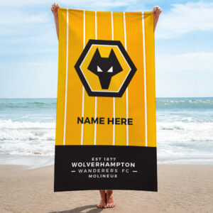 Personalised Wolverhampton Wanderers Badge Towel