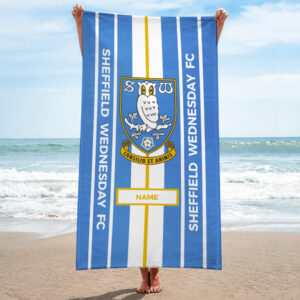 Personalised Sheffield Wednesday Stripes Towel