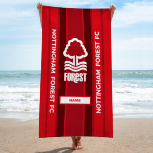 Personalised Nottingham Forest Stripes Towel